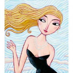 Giclée Print on Canvas: "Wind in her Hair"