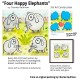 3D Graphic: "Four Happy Elephants"