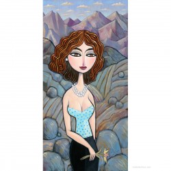 Giclée Print on Canvas: "Model in the Mountains"