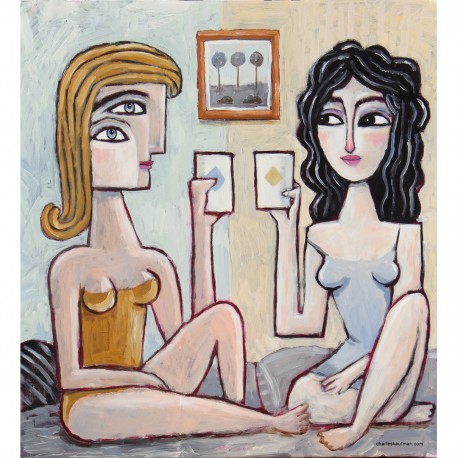 Giclée Print on Canvas: "Coffee with a Friend"