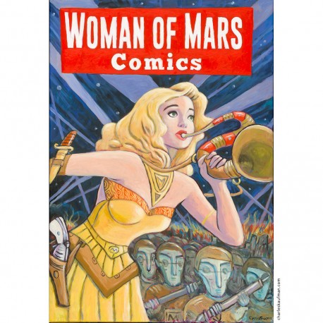 Giclée-Druck auf Leinwand: "Woman of Mars Comics"
