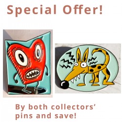 Special offer! "Red" plus "Elektro-Dog" Enamel Pins!