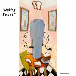 Giclée-Druck auf Leinwand: "Making Toast"