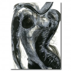 Giclée Print on Canvas by  Jasmina Spahic: "Kurboj"(Curves)