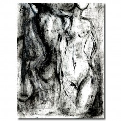 Giclée-Druck auf Leinwand: by Yasmina S: "Torson" (Torso)