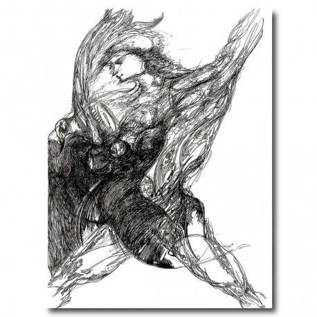 Giclée Print on Canvas by Yasmina S: "Pasio" (Passion)