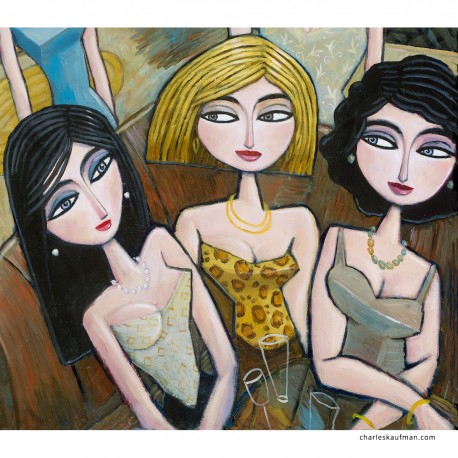 Giclée Print on Canvas: "Three Friends"