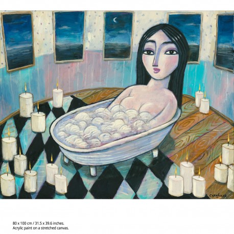 Giclée Print on Canvas: "Bath"