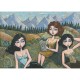 Giclée-Druck auf Leinwand: "Models in the Mountains"
