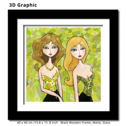 3D Graphic: "Blonde and Green"