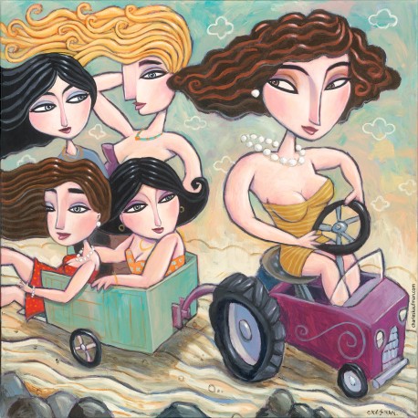 Giclée Print on Canvas: "Going to Town"