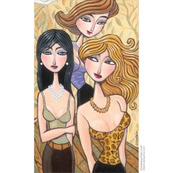 Giclée Print on Canvas: "Slew of Fashionable Guests"