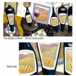 3D Grafik: "Five Bottles of Wine"