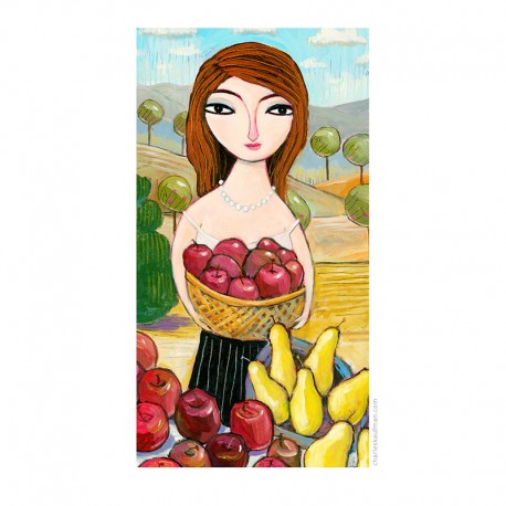 Giclée-Druck auf Leinwand  by Charles Kaufman:   "Pears and Apples".
