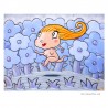 3D Grafik: "Nymph in the Blue Flower Forest"