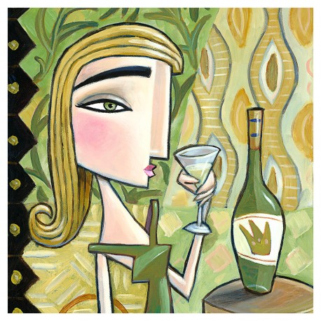 3D Graphic: "Woman with White Wine"