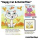 3D Graphic: "Happy Cat & Butterflies"