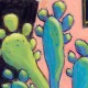 Giclée-Druck auf Leinwand: "Two Cactus"