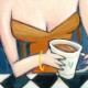 Giclée-Druck auf Leinwand: "Late Night Coffee"