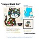 3D Grafik: "Colorful Black Cat"