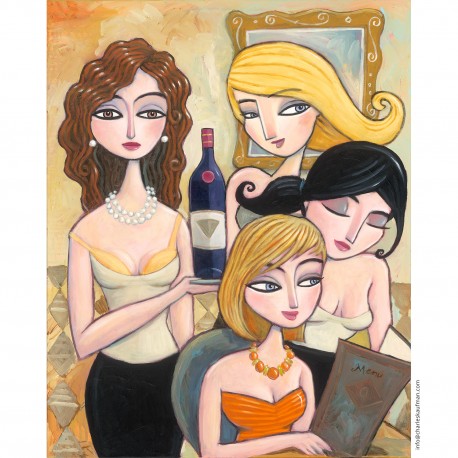 Giclée Print on Canvas: "Wine is Ready to be Served"