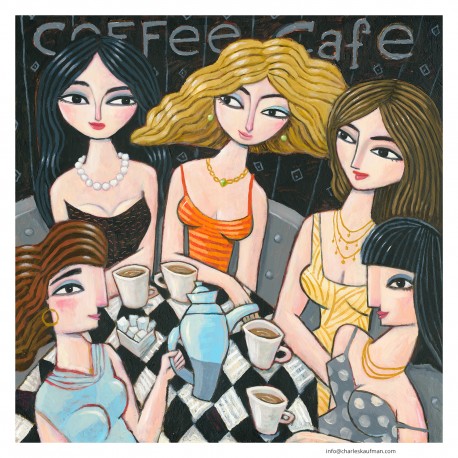 Giclée-Druck auf Leinwand: "Coffee Cafe"