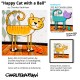 3D Grafik: "Happy Cat with a Ball"