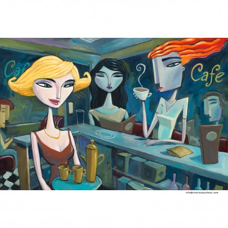 3D Graphic: "An Evening in a Cafe"