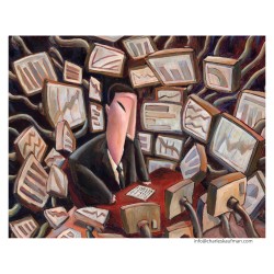 3D Art Graphic: "Too Much Information"