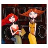 Giclée-Druck auf Leinwand: "Two Women in an Art Gallery"