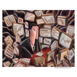 Giclée Print on Fine Art Paper by Charles Kaufman: "Too Much Information"