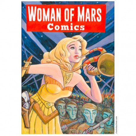 Giclée-Druck auf Leinwand  by Charles Kaufman: "Woman from Mars".