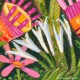 Giclée-Druck auf Leinwand: "Pink and Yellow Flowers"