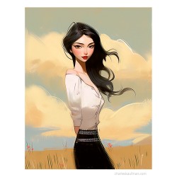 Giclée Print on Fine Art Paper by Charles Kaufman: "Standing in a Field"