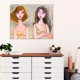 Giclée Print on Canvas: "Two Women Sitting on a Bench""