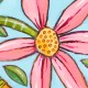 Giclée-Druck auf Leinwand:  "A Bouquet of Pink and Yellow Flowers"
