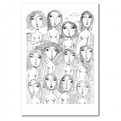 Giclée Print on Fine Art Paper by Charles Kaufman: "Twelve Women".