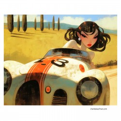 Giclée Print on Canvas: "Going for a Sunday Drive"