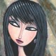Giclée Print on Canvas: "Woman in a Purple Dress"