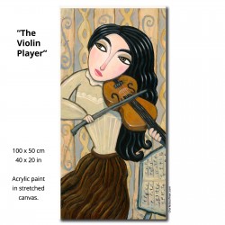 Giclée-Druck auf Leinwand: "The Violin Player"