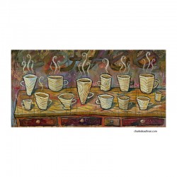 Giclée Print on Canvas: "Coffee on a Table"