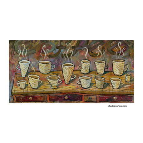 Giclée Print on Canvas:  "Coffee on a Table"