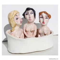 Ceramic: "Three Women in a Bathtub"