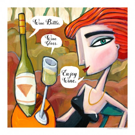 3D Graphic: "Enjoy Wine"