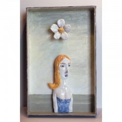 Skulptur: "Woman and Flower"