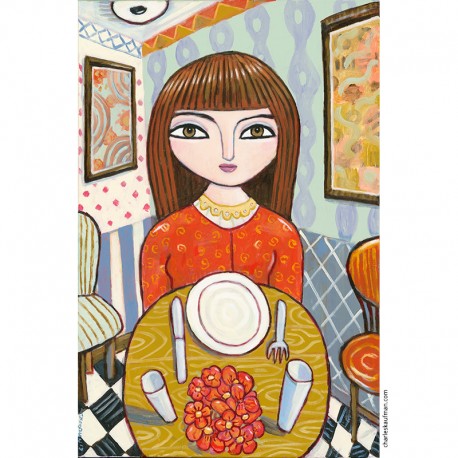 Giclée Print on Canvas: "Waiting to be Served"