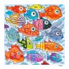 Giclée Print on Canvas: "Colorful Fish in the South South Sea"