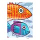 Giclée-Druck auf Leinwand: "Colorful Fish in the South South Sea"