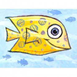 Giclée-Druck auf FineArt Papier: "Yellow Fish".