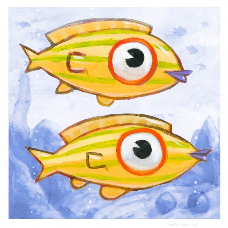 3D Graphic: "Two Yellow Fish"
